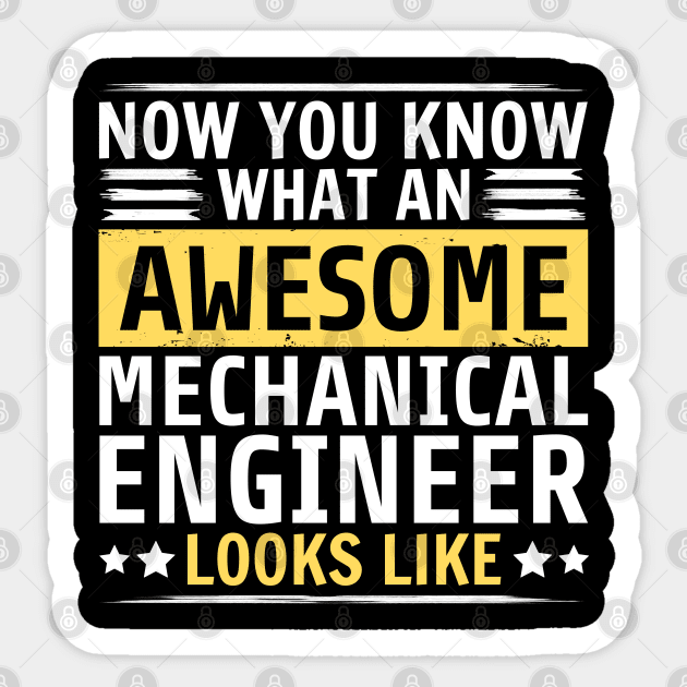 Funny Mechanical Engineer Sticker by White Martian